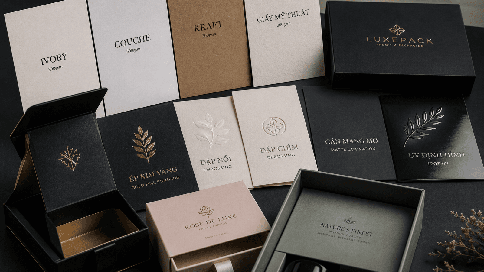 Các Loại Giấy In Hộp Phổ Biến: Ivory, Kraft, Couche Hay Giấy Mỹ Thuật?